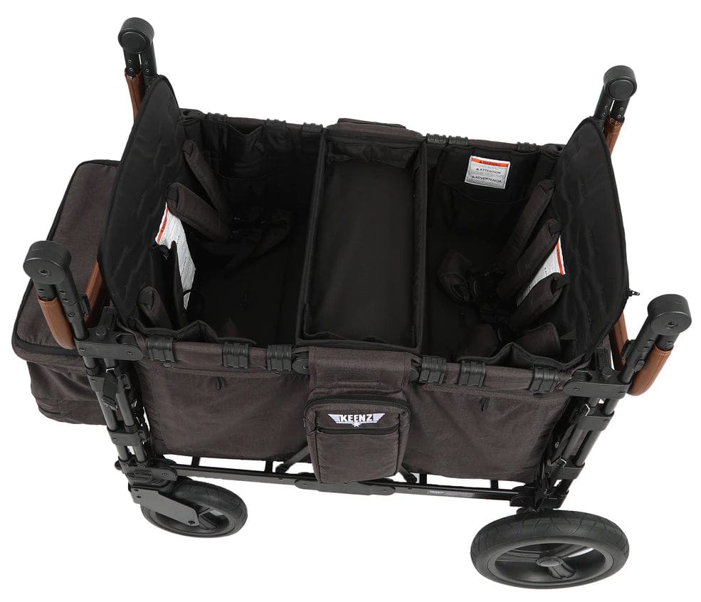 Keenz XC+ Luxury Comfort (4 Seater) Stroller Wagon - Charcoal Black - KEENZ-XC-PLUS-BLACK