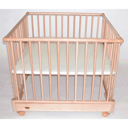 Kettler 4 Sided Foldable Wooden Playpen with Beige Deck