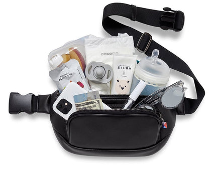 Kibou Diaper Bag Fanny Pack - Black - KB1000001