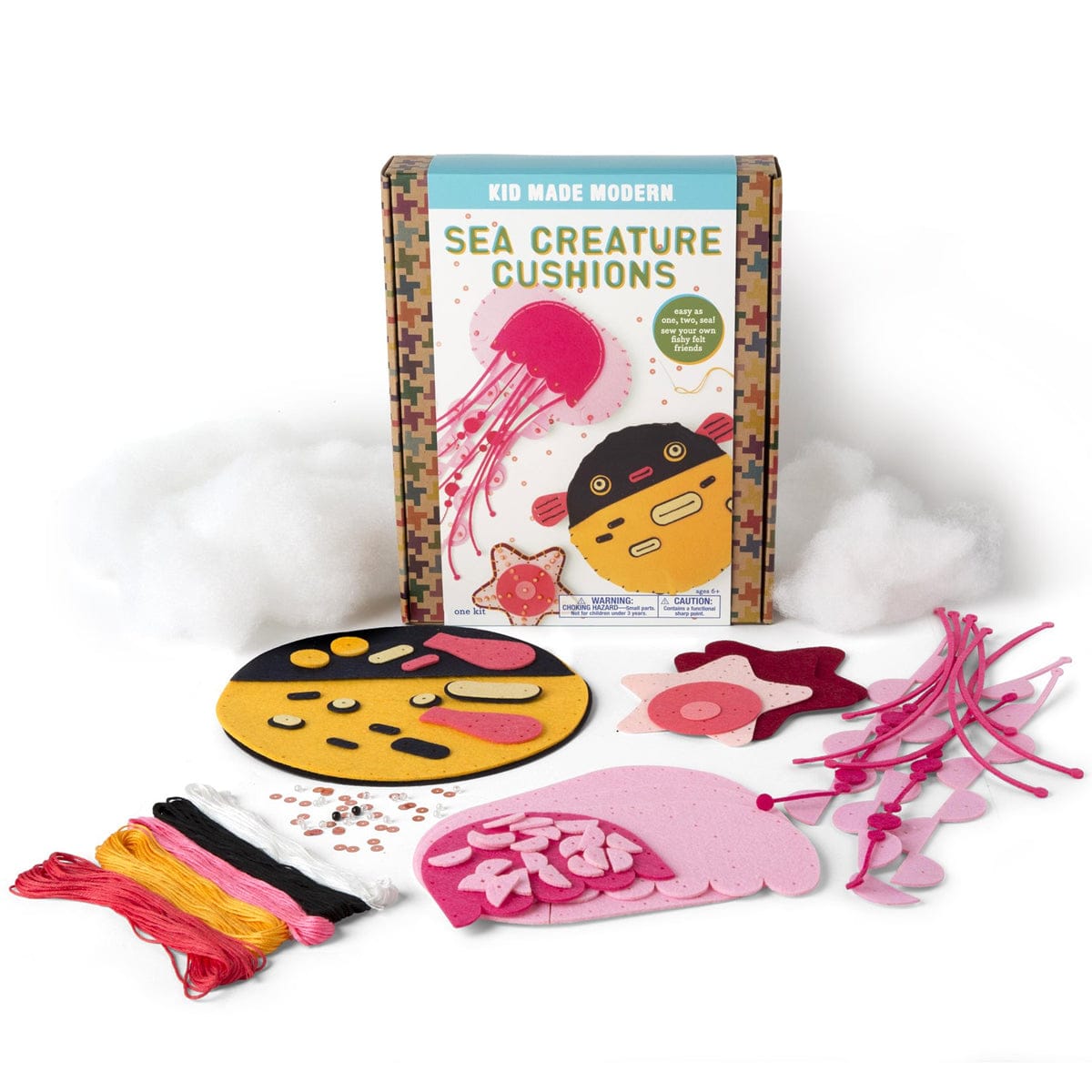 Kid Made Modern Sea Creature Cushions Craft Kit - 8.15219E+11
