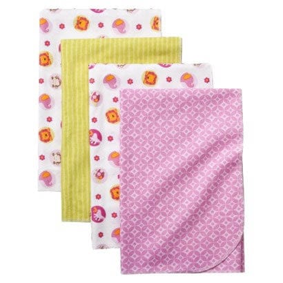 Kids Line Tiddliwinks Sweet Safari 4PK Receiving Blankets - 30022843