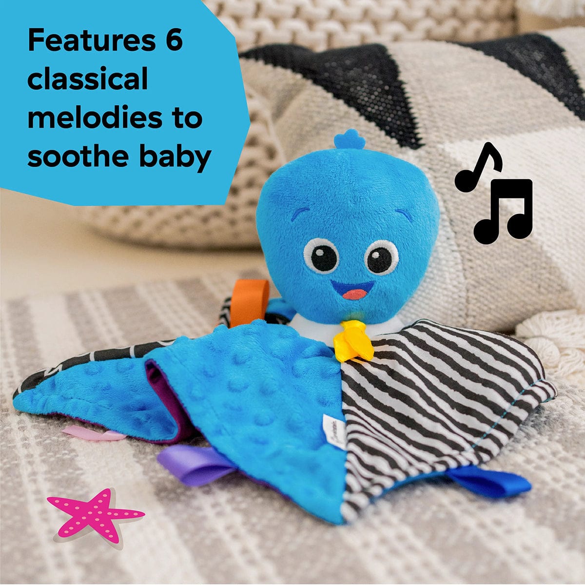 Kids2 Baby Einstein Ocean Explorers Opus Look Sea Listen Soothing Musical Plush Octopus Toy - 12101-000-000-06