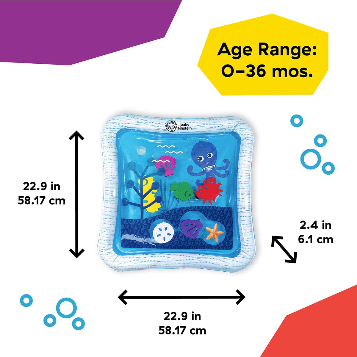 Kids2 Baby Einstein Opus's Ocean of Discovery Tummy Time Water Mat - 12628-000-000-06