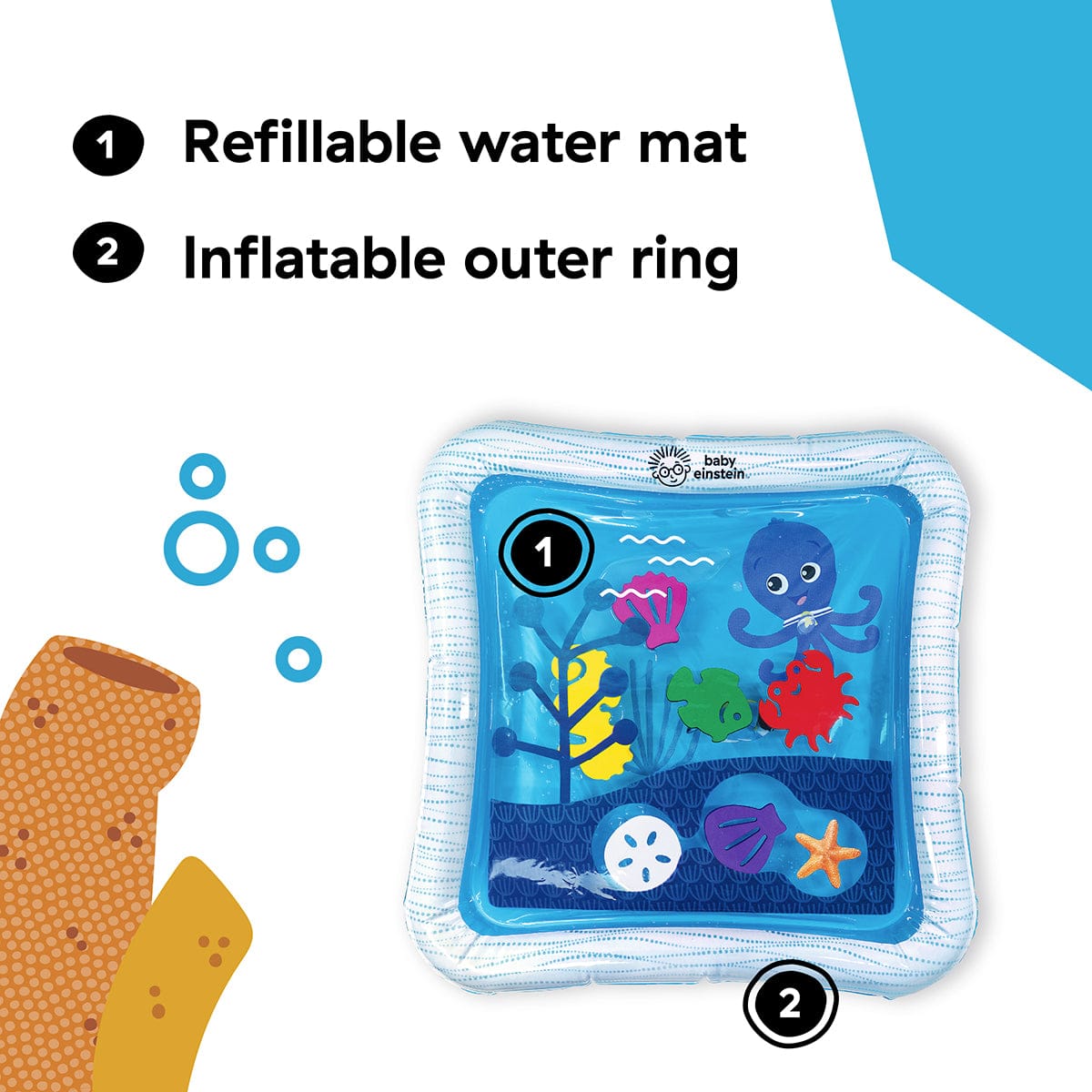 Kids2 Baby Einstein Opus's Ocean of Discovery Tummy Time Water Mat - 12628-000-000-06