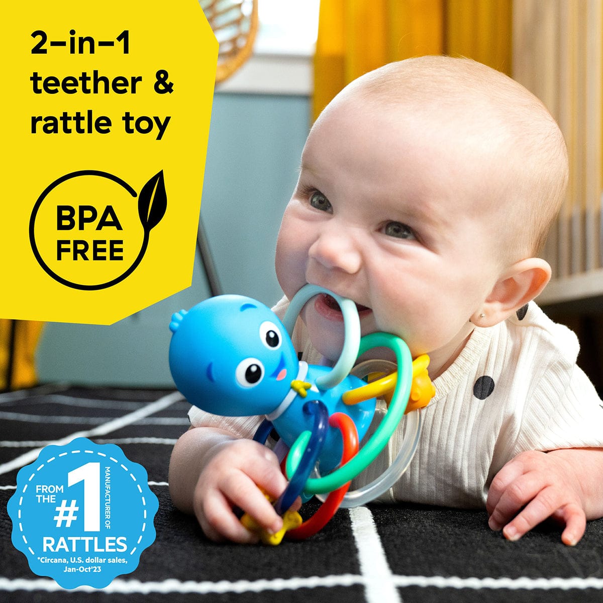 Kids2 Baby Einstein Opus's Shake & Soothe Teether Toy & Rattle - 13157-000-000-06