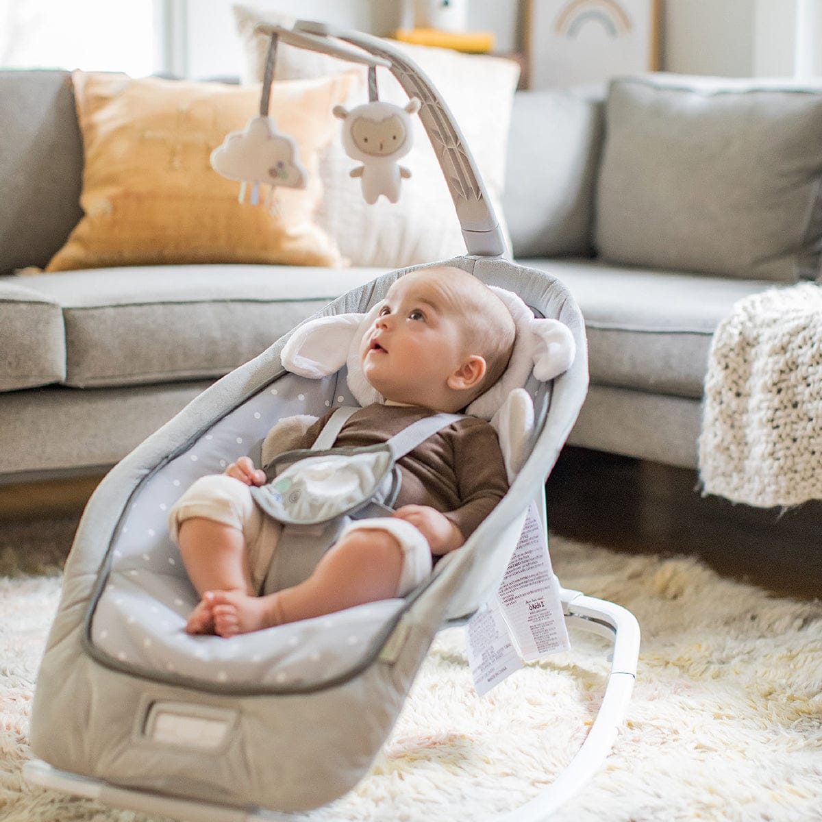 Kids2 Ingenuity Infant to Toddler Rocker and Baby Bouncer Seat - Cuddle Lamb - 12118-000-00C-03