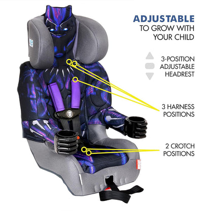 KidsEmbrace 2-in-1 Harness Booster Car Seat - Black Panther - 3001PAN
