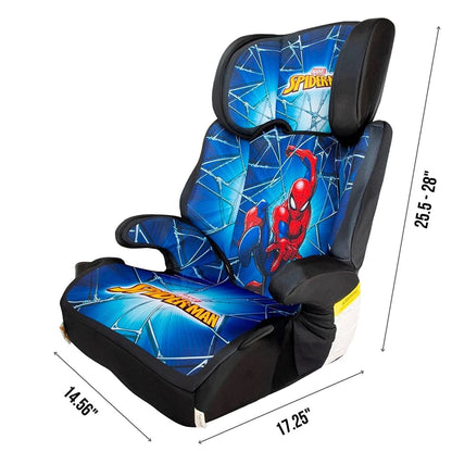 KidsEmbrace High Back Booster Car Seat - Marvel Spider-Man Blue Web - 4601SPB
