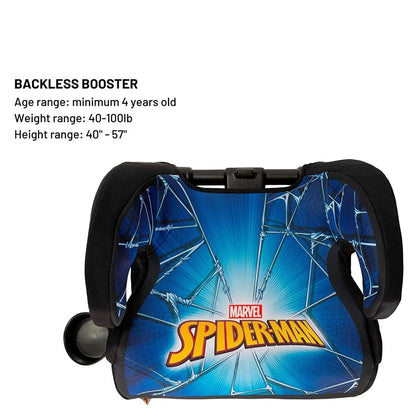 KidsEmbrace High Back Booster Car Seat - Marvel Spider-Man Blue Web - 4601SPB