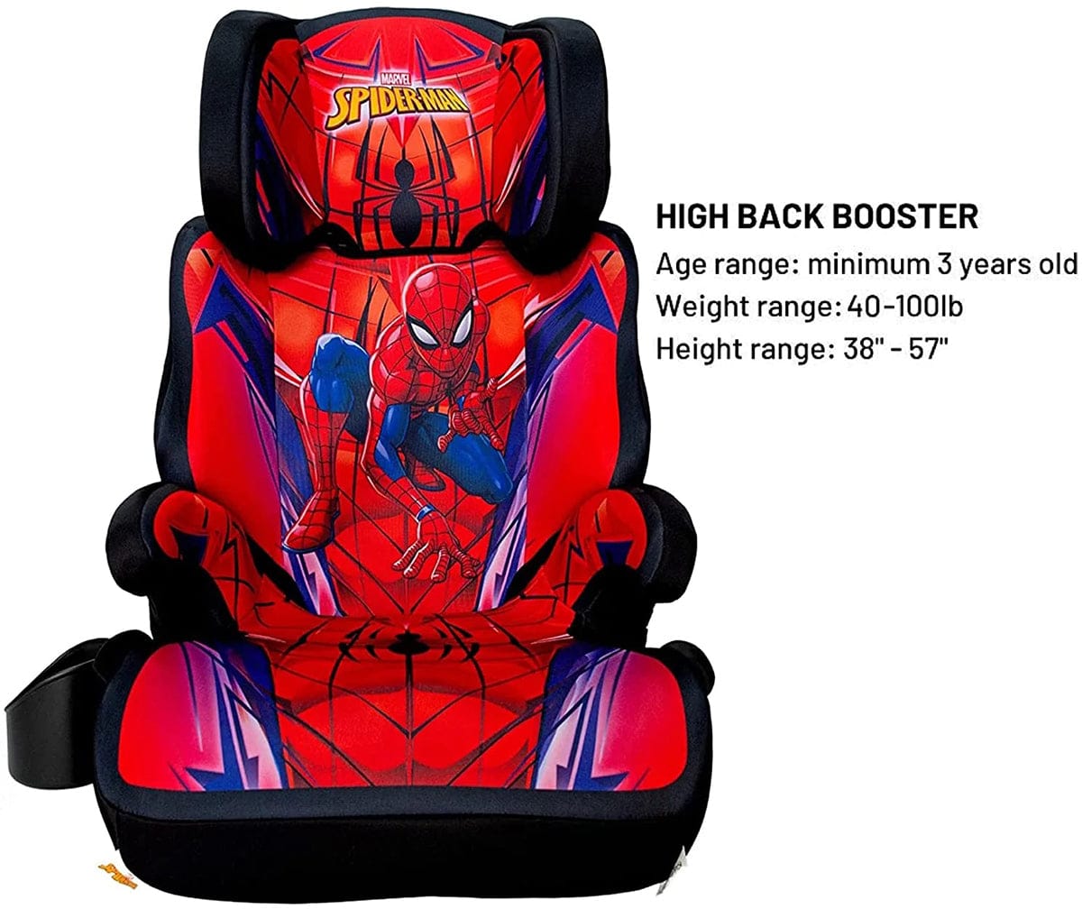KidsEmbrace High Back Booster Car Seat - Marvel Spider-Man Suit - 4601SPS