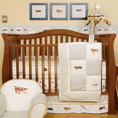 KidsLine Antique Toy 6 Piece Crib Bedding Set - 5701BEDS