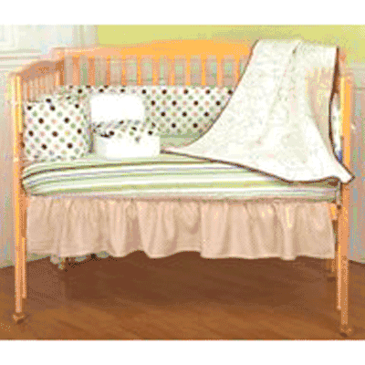 KidsLine Green & Brown Dots 5 Piece Crib Bedding Set - 3543