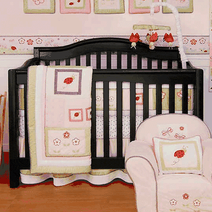 KidsLine Lady Bug 6 Piece Crib Bedding Set - 7001beds