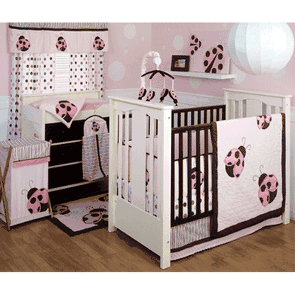 KidsLine Mod Ladybug 4 Piece Baby Crib Bedding - 8501BED4