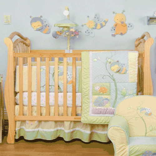 KidsLine Snug As A Bug 8 Piece Crib Bedding Set