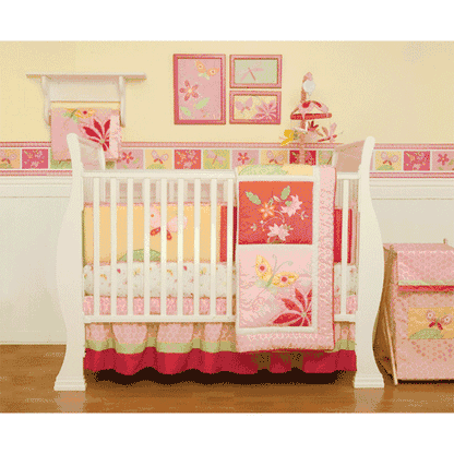 KidsLine Tiger Lily 6 Piece Crib Bedding Set - 3908beds