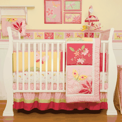 KidsLine Tiger Lily 6 Piece Crib Bedding Set