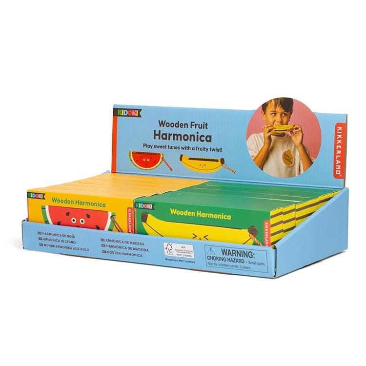 Kikkerland Design Inc Kidoki Wooden Fruit Harmonica