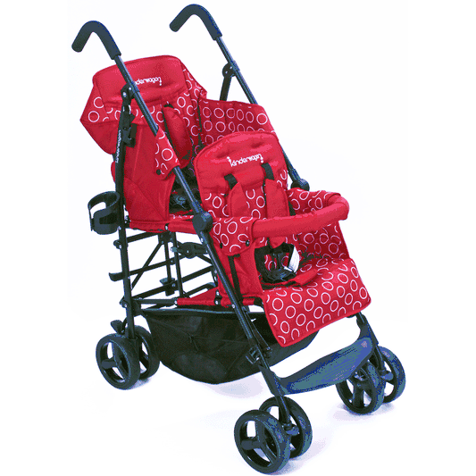 Kinderwagon HOP Tandem Double Umbrella Stroller in Red - 114-HOP-RED