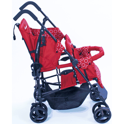 Kinderwagon HOP Tandem Double Umbrella Stroller in Red