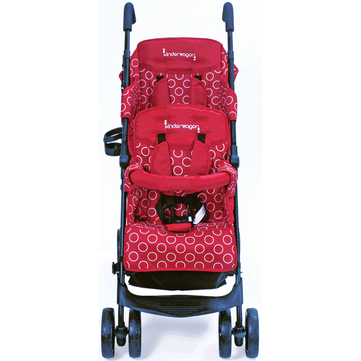 Kinderwagon HOP Tandem Double Umbrella Stroller in Red