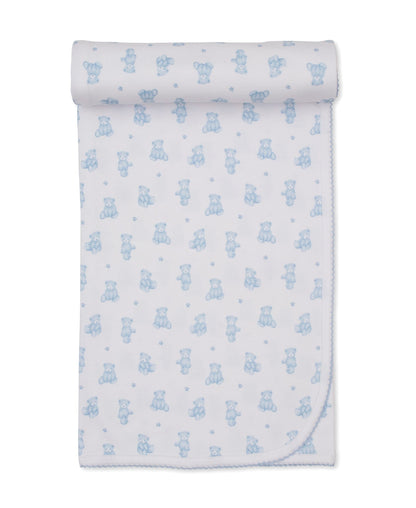 Kissy Kissy Blanket - Teddy Bears, Light Blue, One Size