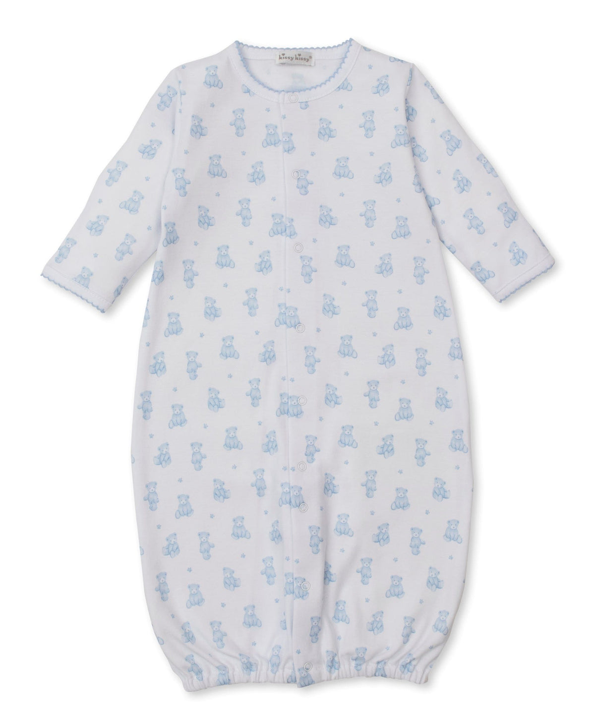 Kissy Kissy Convertible Gown - Teddy Bears, Light Blue, Newborn