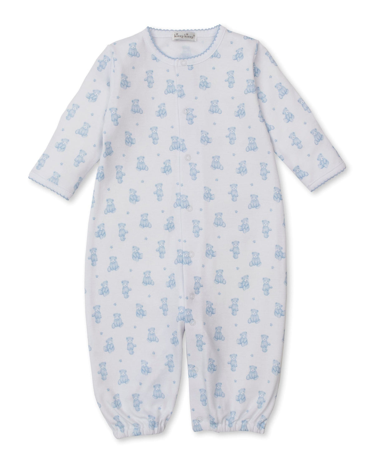 Kissy Kissy Convertible Gown - Teddy Bears, Light Blue, Newborn - Image 2
