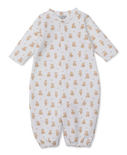 Kissy Kissy Convertible Gown - Teddy Bears, Tan, Newborn - Image 2