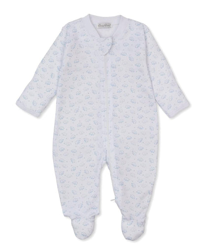 Kissy Kissy Ele-fun Print Footie w/ Zip - Light Blue, 0-3M