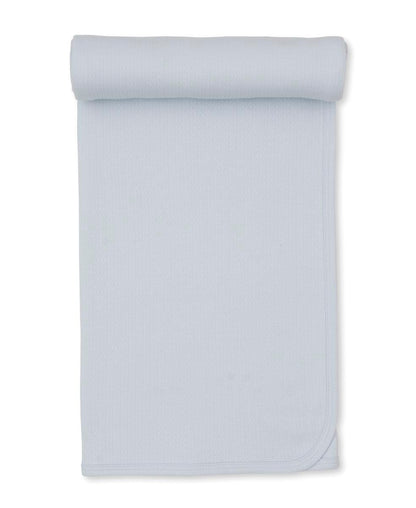 Kissy Kissy Pointelle Blanket - Light Blue, One Size