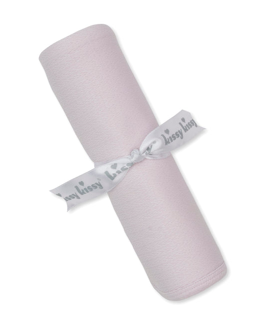 Kissy Kissy Pointelle Blanket - Pink, One Size