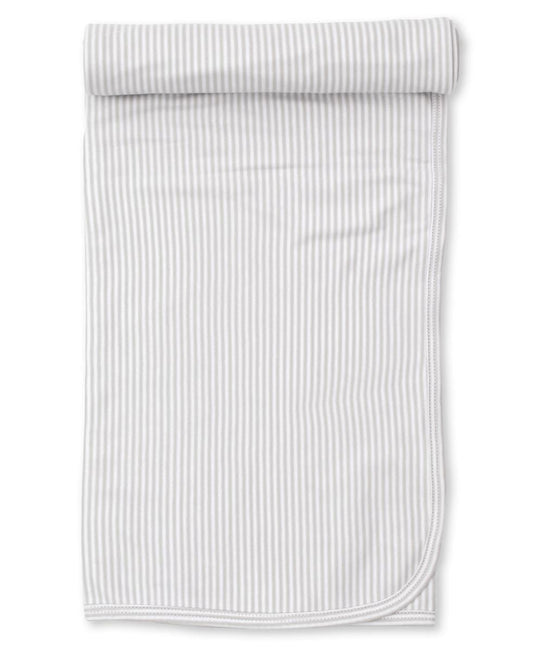 Kissy Kissy Stripes Blanket - Silver Stripes