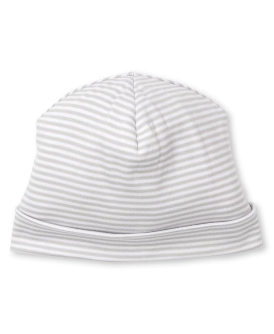 Kissy Kissy Stripes Hat - Silver Stripes, NB