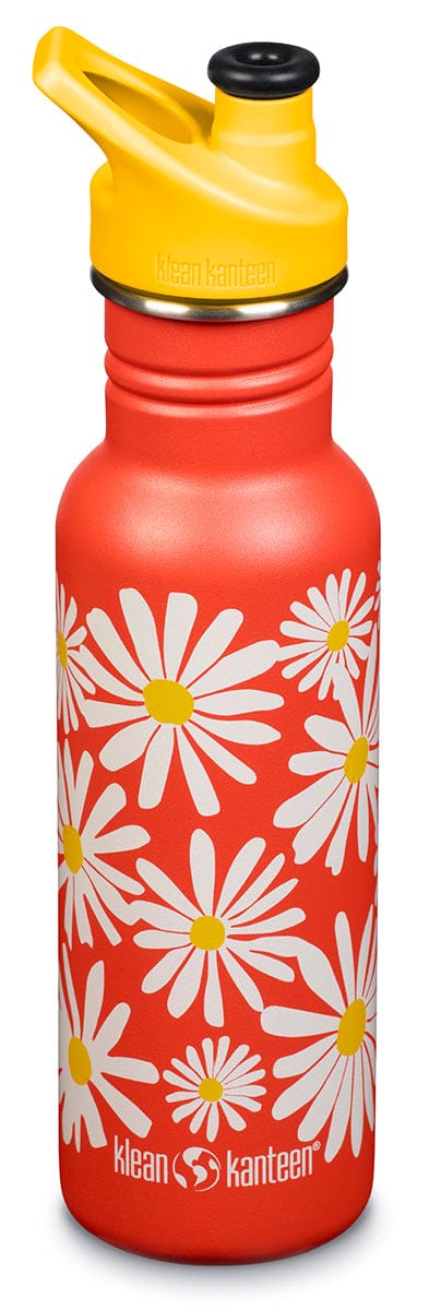 Klean Kanteen Classic Stainless Steel Bottle, 18 oz - Daisy - 1010118