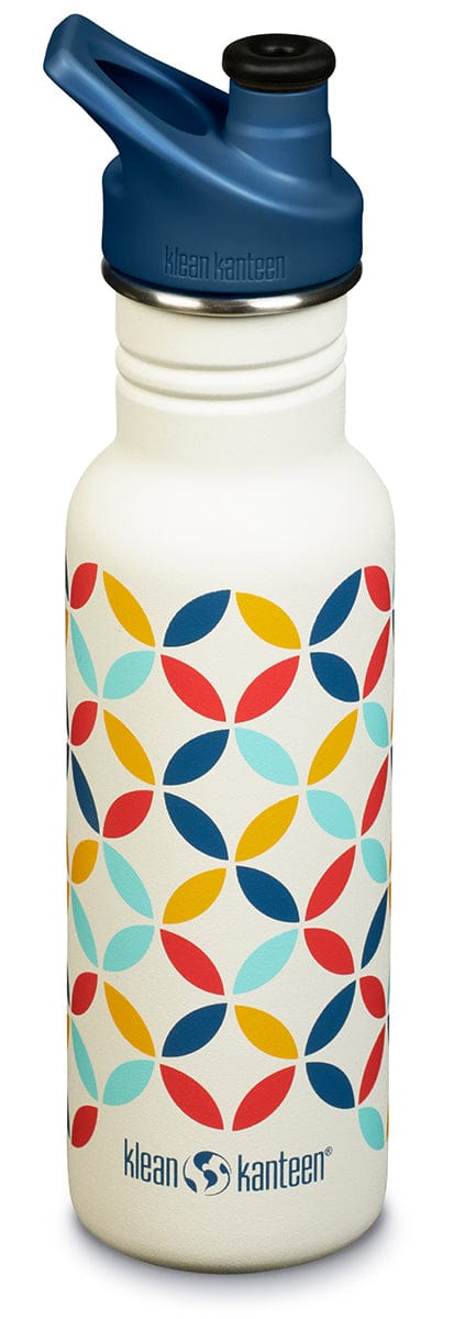Klean Kanteen Classic Stainless Steel Bottle, 18 oz - Retro Dot - 1010120