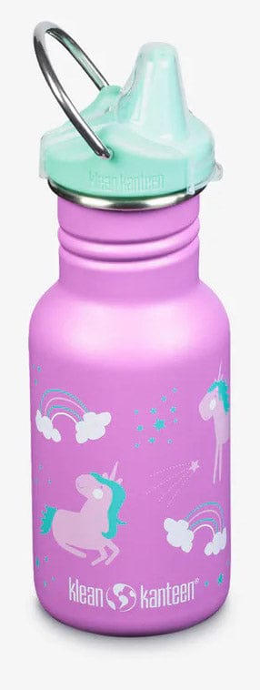 Klean Kanteen Kid Classic Sippy Water Bottle, 12 oz - Unicorns - 1008856