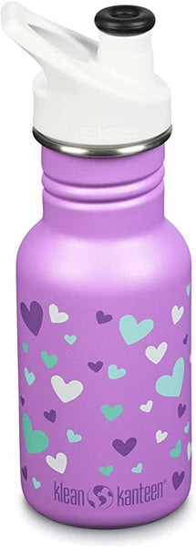 CUNE×Klean Kanteen Klean Kanteen Kid Classic Sport Bottle, 12 oz - Orchid Hearts