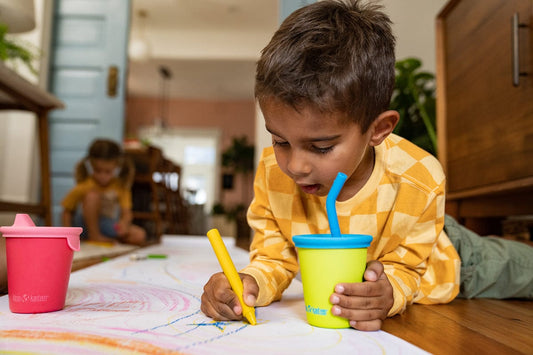 Klean Kanteen Kid Cup with Straw Lid, 10oz - Juicy Pear - 1010146