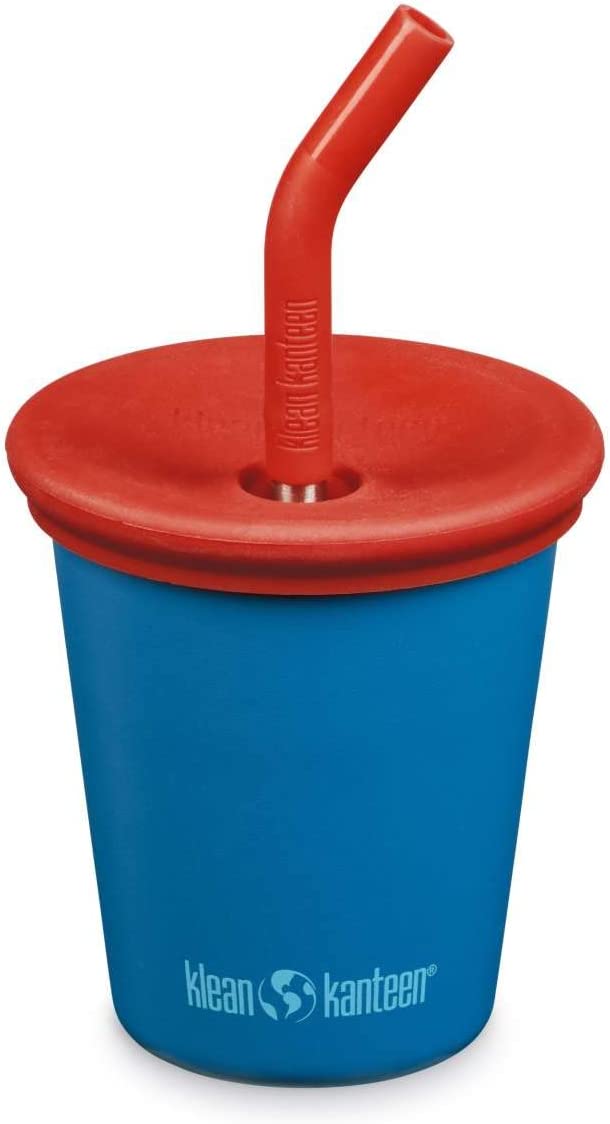 Klean Kanteen Kid Cup with Straw Lid, 10oz - Mykonos Blue - 1010147