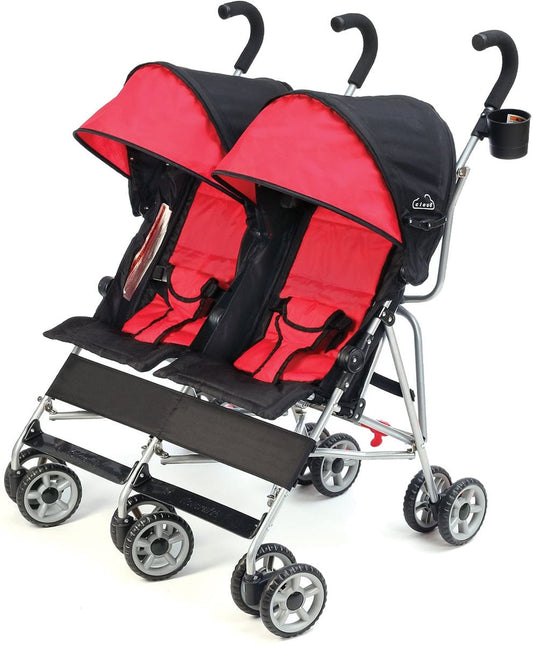 Kolcraft Cloud Double Umbrella Stroller - Scarlett Red - KT010-SCR1