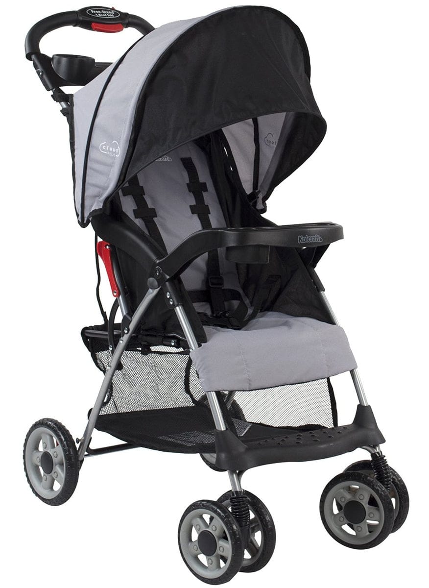 Kolcraft Cloud Plus Lightweight Compact Stroller - Slate Black