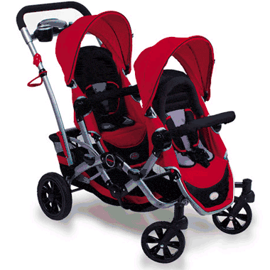Contours Option Tandem Stroller in Ruby - ZT005RBY