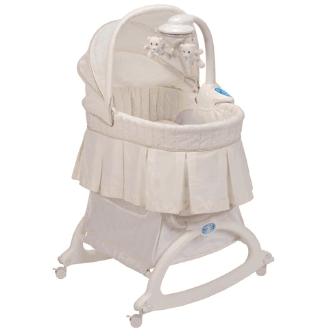 Kolcraft Cuddle 'n Care Rocking Bassinet with Light Vibes Mobile - 18281-OA