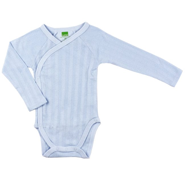 Kushies Long Sleeve Bodysuit, 1-3m - Blue - A468-03-09
