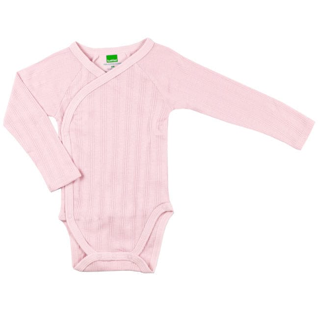 Kushies Long Sleeve Bodysuit, 3-6m - Pink - A468-06-05