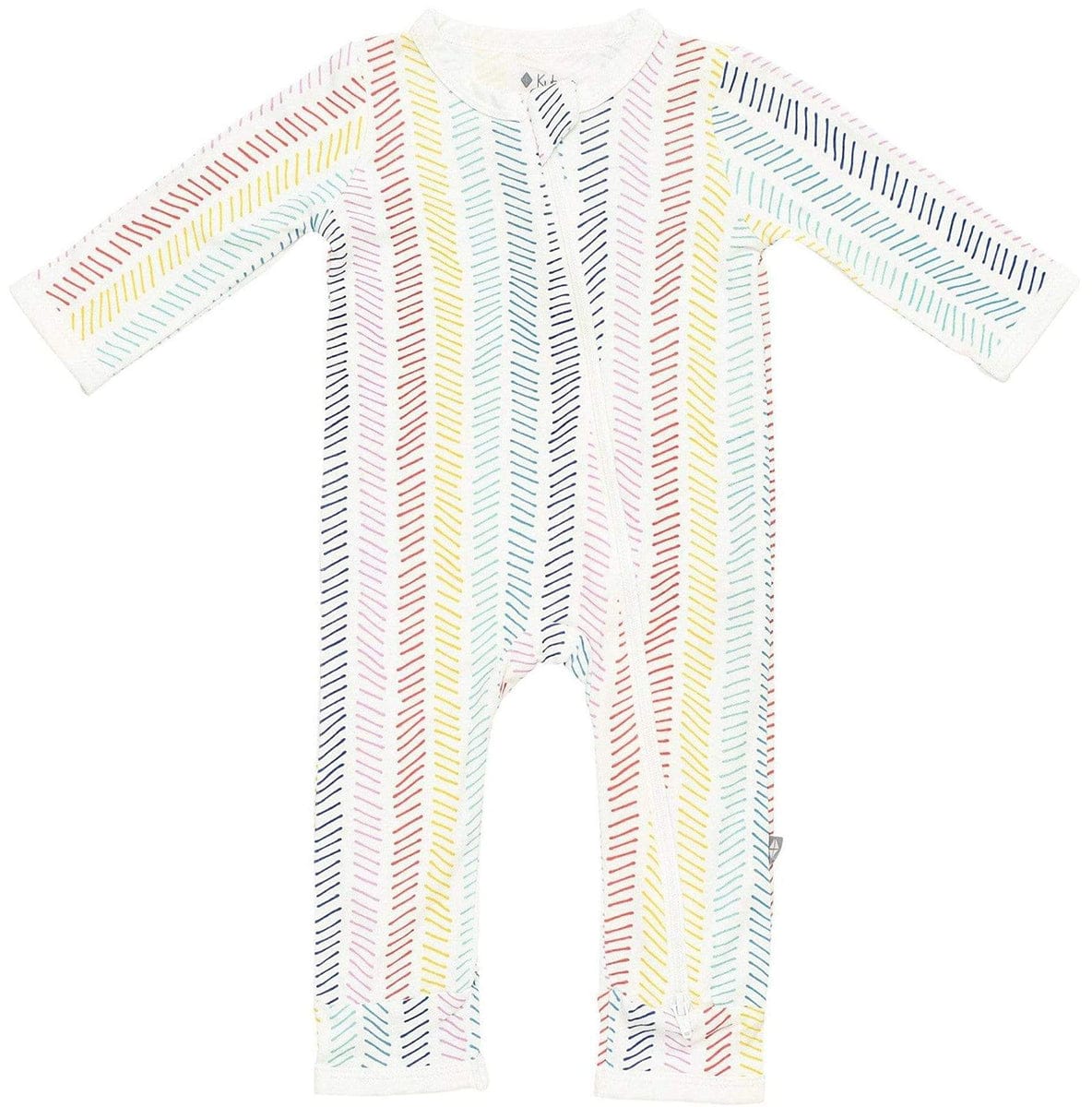 Kyte Baby Printed Zippered Romper - Herringbone (12-18 months) - HB1910SP21-4