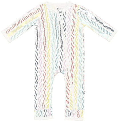 Kyte Baby Printed Zippered Romper - Herringbone (3-6 months) - HB1910SP21-2