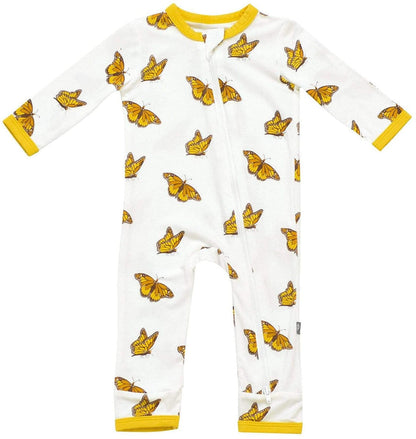 Kyte Baby Printed Zippered Romper - Monarch (12-18 months) - 1910MA4