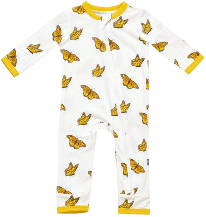 Kyte Baby Printed Zippered Romper - Monarch (3-6 months) - 1910MA2